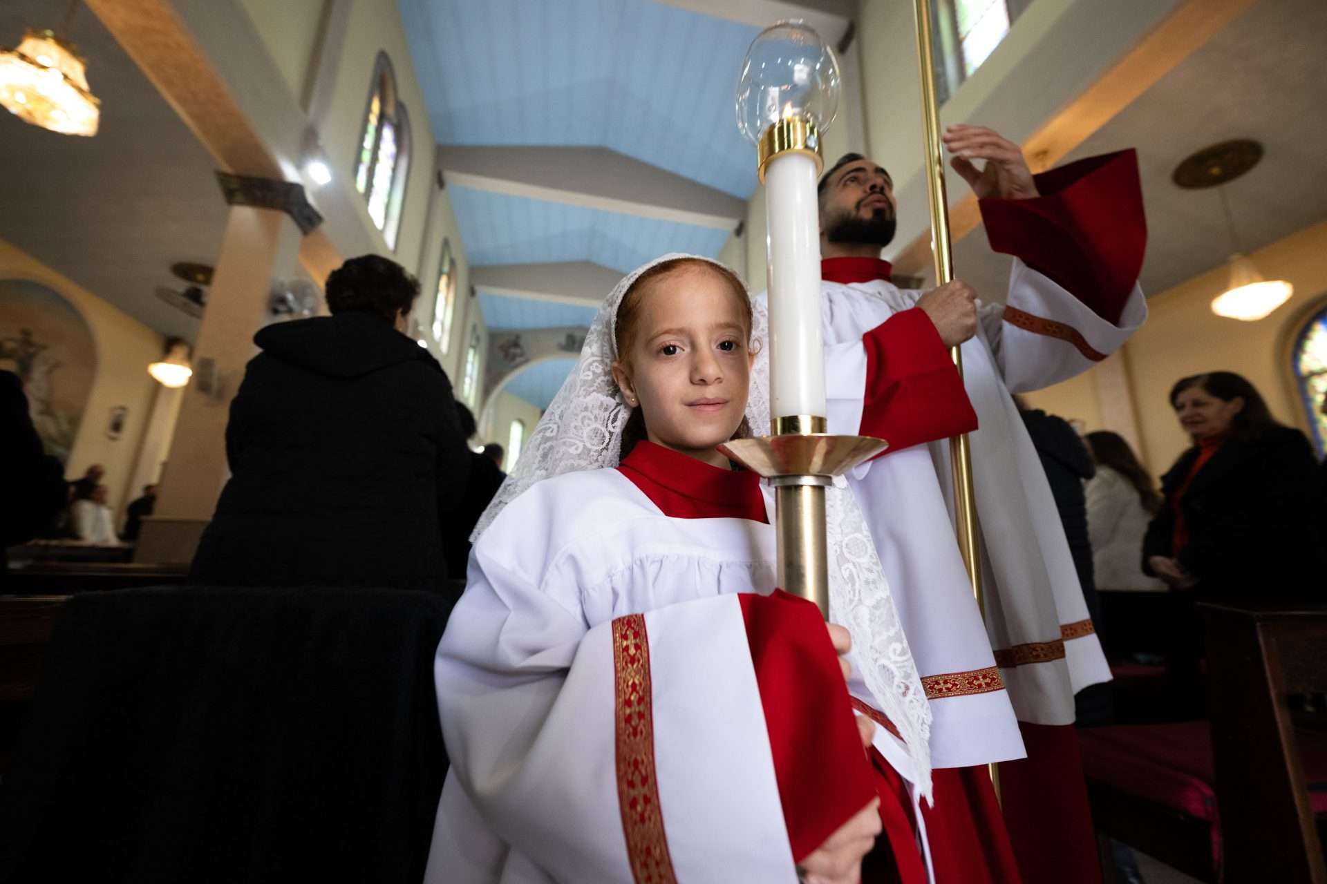 A Mass in Taybeh during the Holy Land Coordination visit in January