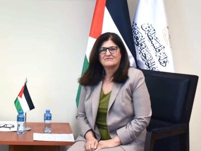 وزيرة الدولة للشؤون الخارجية والمغتربين الفلسطينية فارسين أغابكيان شاهين