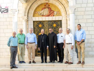 Delegation from CNEWA and Knights of Columbus Visits Taybeh